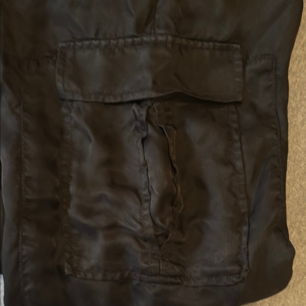 Women's Black Cargo Pants - Picture 7 of 9